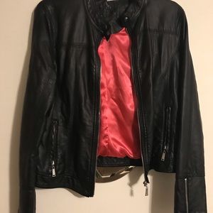 Ladies faux leather jacket